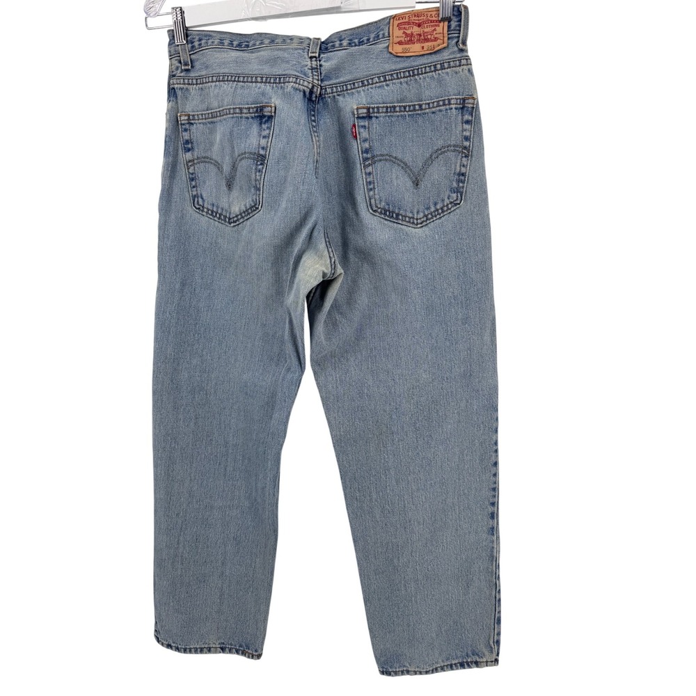 Levi's 550 Relaxed 34x30 Fit Light Wash Denim Jeans Men's W35 L30